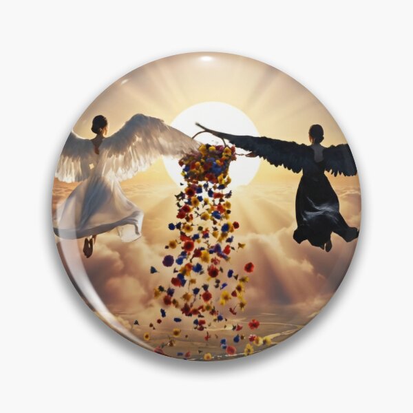 Item preview, Angels of Duality Sowing Flowers over Earth  designed and sold by NadinGerasi.