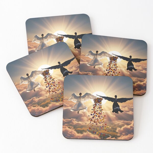 Item preview, Angels of Duality Sowing Flowers over Earth  designed and sold by NadinGerasi.