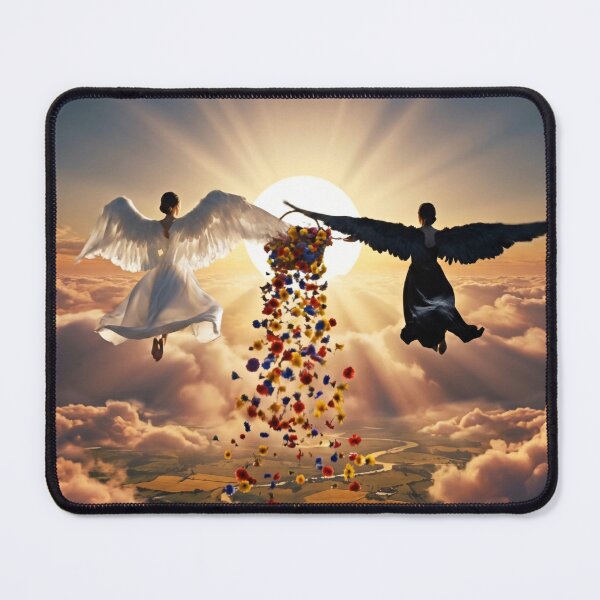 Item preview, Angels of Duality Sowing Flowers over Earth designed and sold by NadinGerasi.