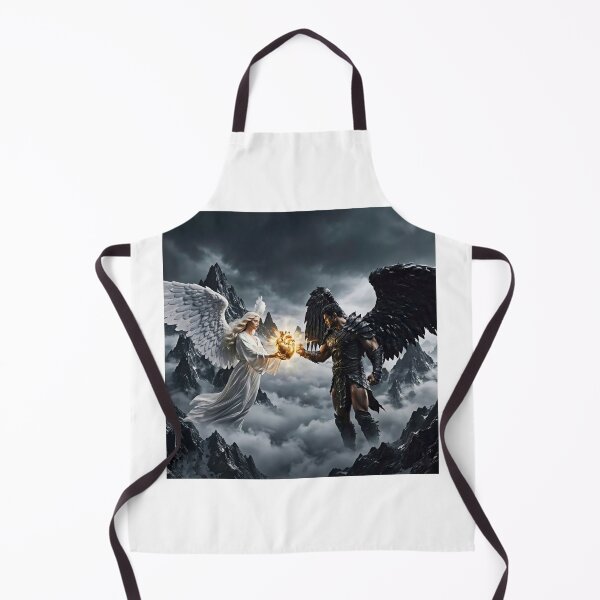 Item preview, Angel and Demon holding Golden Heart designed and sold by NadinGerasi.