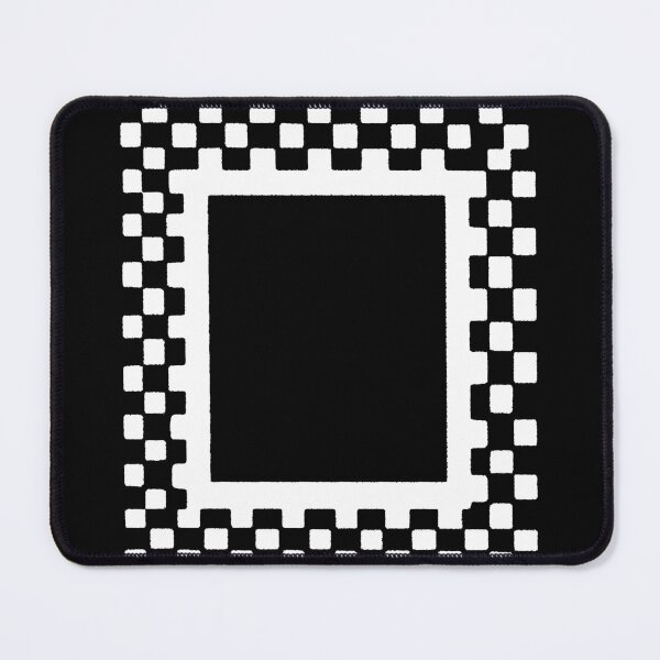 Item preview, Abstract black and white sqauared distorted ornament pattern 127sm designed and sold by 127sm.