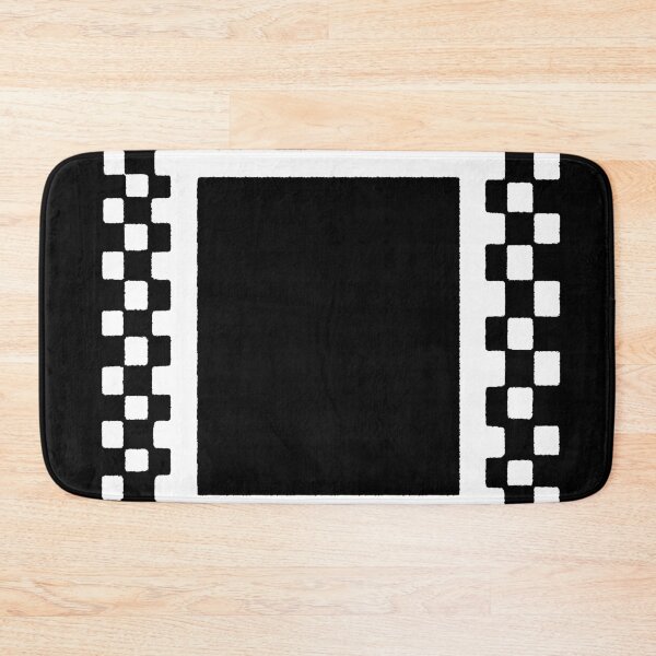 Item preview, Abstract black and white sqauared distorted ornament pattern 127sm designed and sold by 127sm.