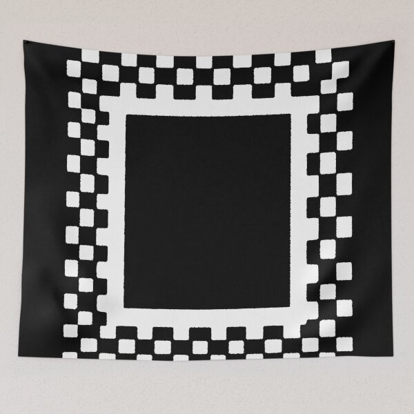 Item preview, Abstract black and white sqauared distorted ornament pattern 127sm designed and sold by 127sm.