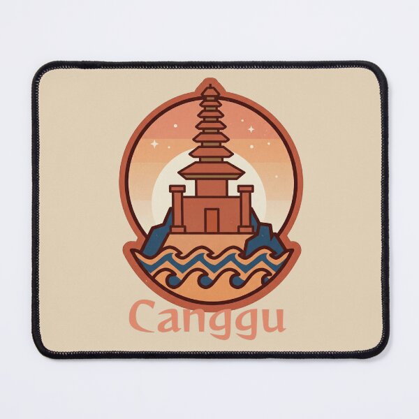 Item preview, Vintage Canggu Temple Ocean Sunset Illustration designed and sold by MythicCotton.