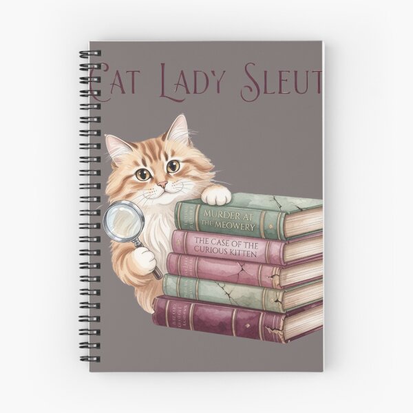 Item preview, Cat Lady Sleuth — Watercolor Cozy Mystery Cat Detective Tee designed and sold by kosimazaki.