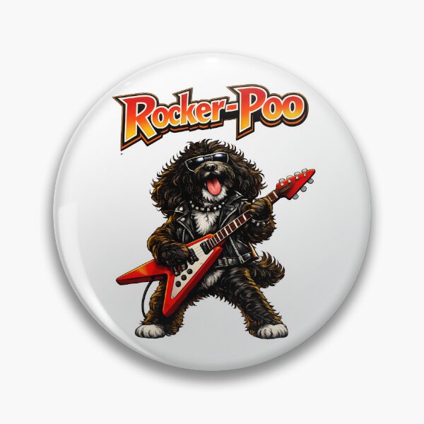 Item preview, Black Cockerpoo Guitar Rock Star Rocker-Poo design - perfect gift for dads designed and sold by Dazzio Designs.