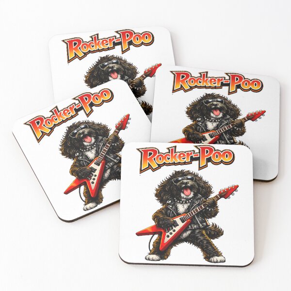 Item preview, Black Cockerpoo Guitar Rock Star Rocker-Poo design - perfect gift for dads designed and sold by Dazzio Designs.