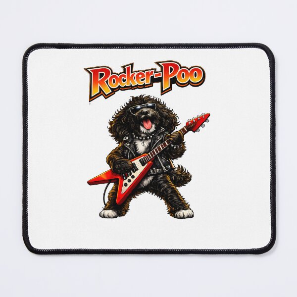 Item preview, Black Cockerpoo Guitar Rock Star Rocker-Poo design - perfect gift for dads designed and sold by Dazzio Designs.