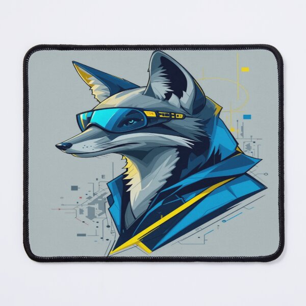 Item preview, CyberFox Vanguard – Futuristic Fox Cyberpunk Neon Art designed and sold by AlgorithmiaArt.