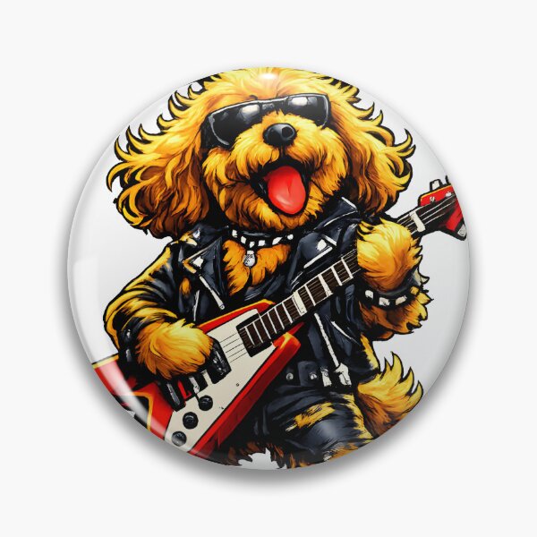 Item preview, Cockerpoo Playing Electric Guitar - Cool Rocker Poo gift designed and sold by Dazzio Designs.