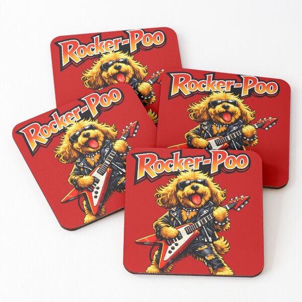 Item preview, Cockerpoo Playing Electric Guitar - Cool Rocker Poo gift designed and sold by Dazzio Designs.