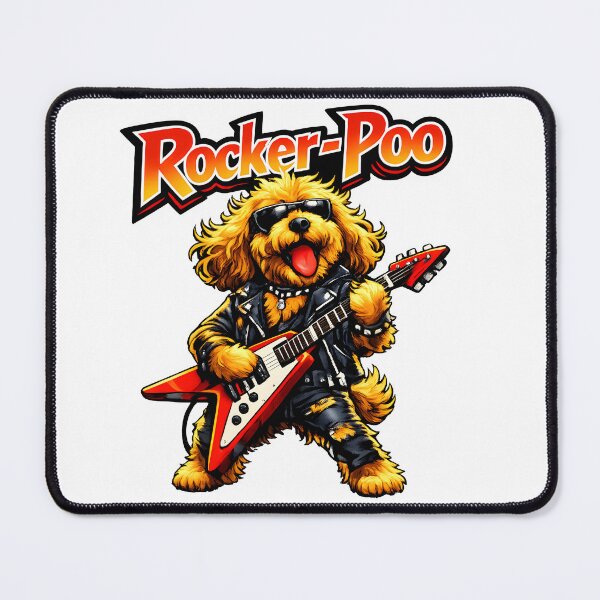 Item preview, Cockerpoo Playing Electric Guitar - Cool Rocker Poo gift designed and sold by Dazzio Designs.