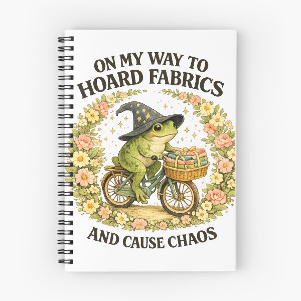 Item preview, On My Way to Hoard Fabrics and Cause Chaos T-Shirt, Funny Sewing Frog Gift, Quilter Humor Graphic Tee designed and sold by Maravillio.