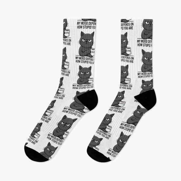 Item preview, Black Cat Sarcastic Quote Coffee Mood Funny Cat Humor Design designed and sold by timizar.