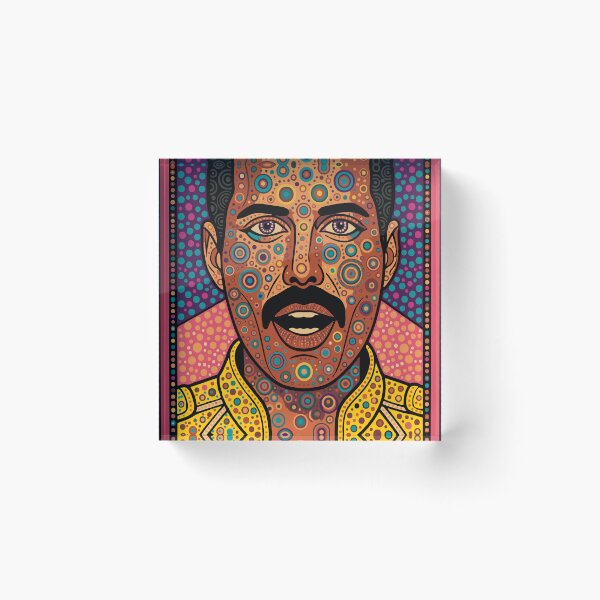 Item preview, The Champion — Rock Legend Dotwork Pop Art | Pointillist Glam Rock Portrait designed and sold by  Ojo de Lilith.
