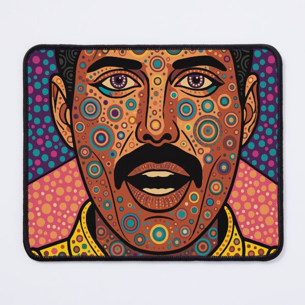 Item preview, The Champion — Rock Legend Dotwork Pop Art | Pointillist Glam Rock Portrait designed and sold by Ojo de Lilith.