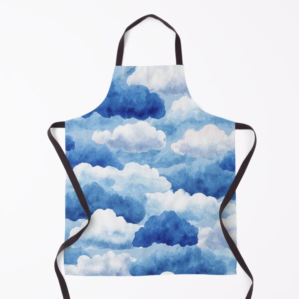 Item preview, Dreamy Blue Watercolor Clouds Sky Pattern designed and sold by NicolasGlowArt.