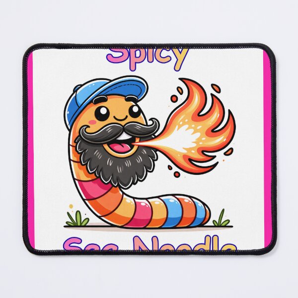 Item preview, Spicy Sea Noodle Funny Fire Breathing Worm-Pink designed and sold by BeardedFireworm.