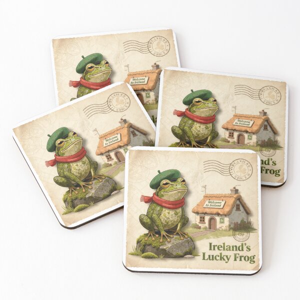 Item preview, Lucky Irish Frog in a Beret designed and sold by MalisoStickers.