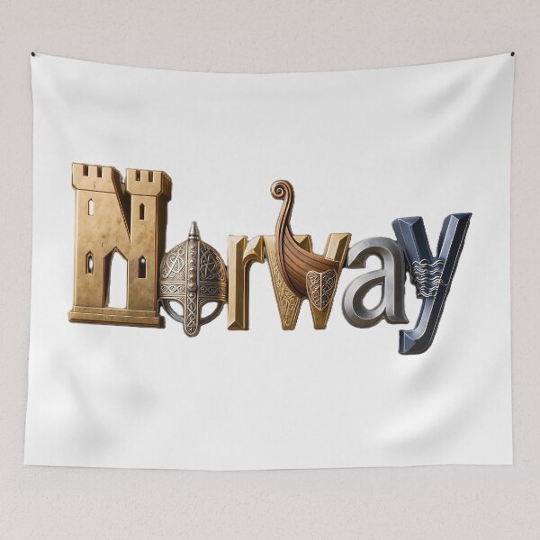 Item preview, Norway Heritage Typography Design designed and sold by VladisWorld.