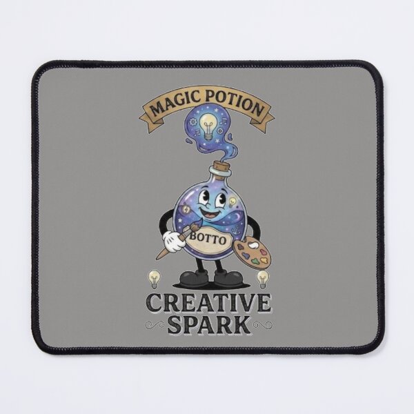Item preview, Creative Spark Magic Potion - Vintage Artist Mascot designed and sold by JVDesignsShop.