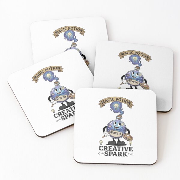 Item preview, Creative Spark Magic Potion - Vintage Artist Mascot designed and sold by JVDesignsShop.