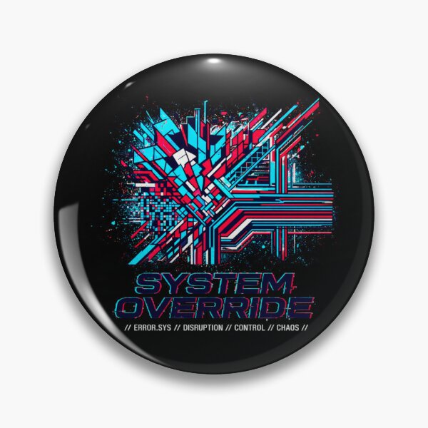 Item preview, System Override Cyberpunk Glitch Design – Futuristic Street Art Tech Graphic designed and sold by PLUSHIWORLDtm.