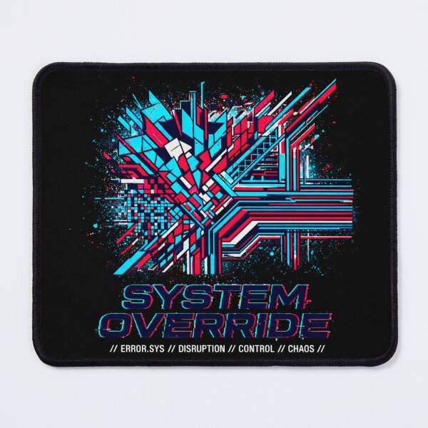 Item preview, System Override Cyberpunk Glitch Design – Futuristic Street Art Tech Graphic designed and sold by PLUSHIWORLDtm.