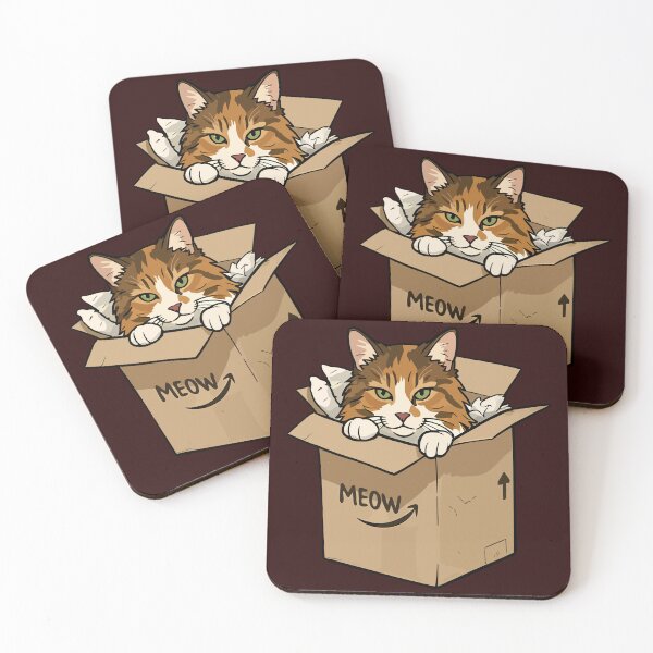 Item preview, Meow Delivery – Cat in a Box designed and sold by MalisoStickers.