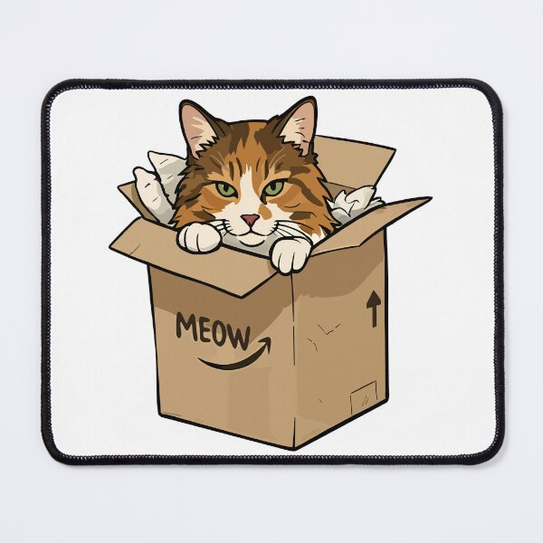 Item preview, Meow Delivery – Cat in a Box designed and sold by MalisoStickers.