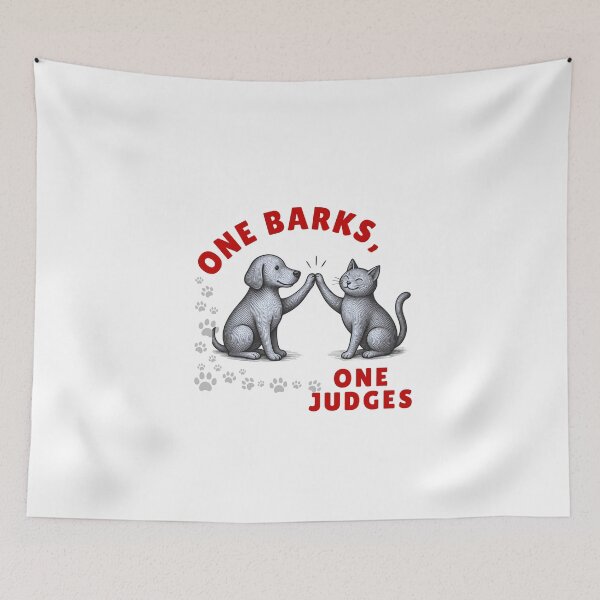 Item preview, One Barks, One Judges T-shirt Design. designed and sold by BoldMarks.