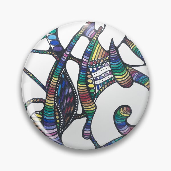Item preview, Ramona - Hand Drawn Abstract Spectrum Scribble Waves designed and sold by AJPrettyObscene.