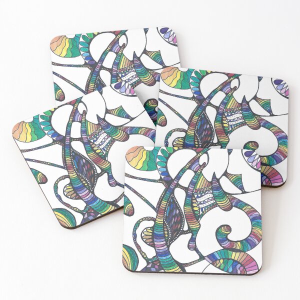 Item preview, Ramona - Hand Drawn Abstract Spectrum Scribble Waves designed and sold by AJPrettyObscene.