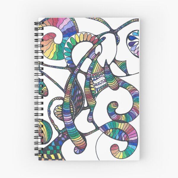 Item preview, Ramona - Hand Drawn Abstract Spectrum Scribble Waves designed and sold by AJPrettyObscene.