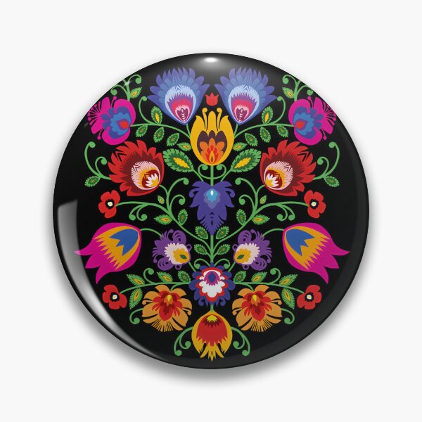 Item preview, Lowicz Midnight Folk Florals designed and sold by FK-UK.