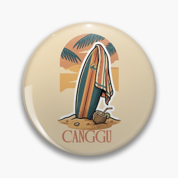 Item preview, Vintage Canggu Surfboard Tropical Sunset Scene designed and sold by MythicCotton.