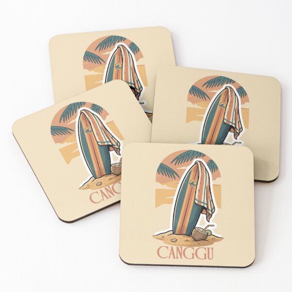 Item preview, Vintage Canggu Surfboard Tropical Sunset Scene designed and sold by MythicCotton.