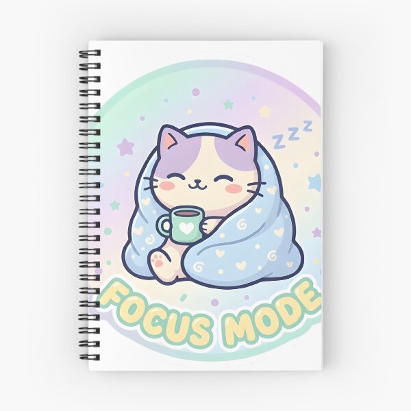 Item preview, Focus Mode Cat Kawaii ADHD Study Sticker designed and sold by PuddlePixels.