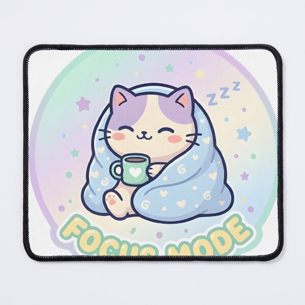Item preview, Focus Mode Cat Kawaii ADHD Study Sticker designed and sold by PuddlePixels.
