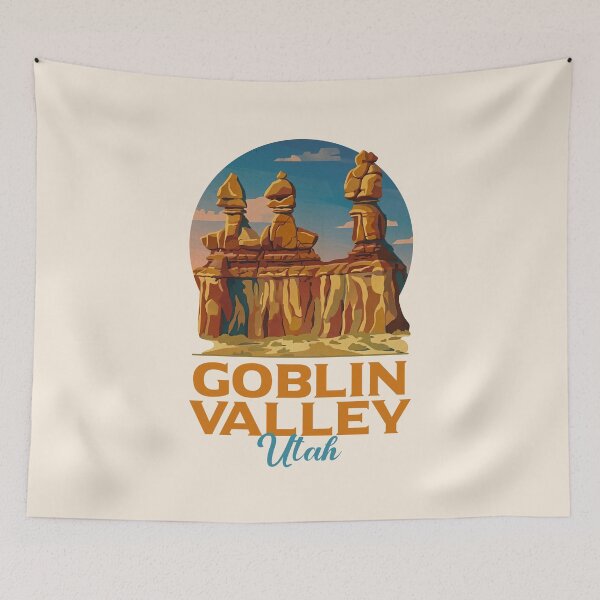 Item preview, Goblin Valley Utah State Park Vintage Nature Art designed and sold by LinaValearte.