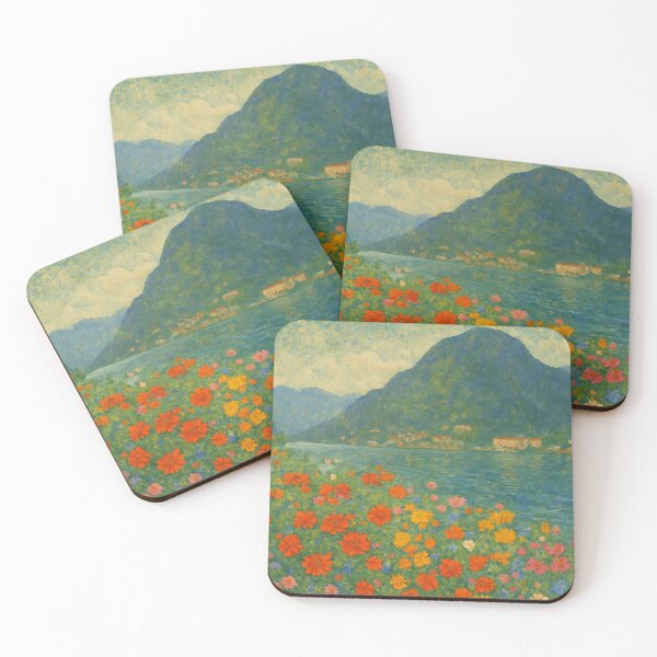 Item preview, Gustav Klimt Flower Garden, Lake Como designed and sold by FrescoDesign.