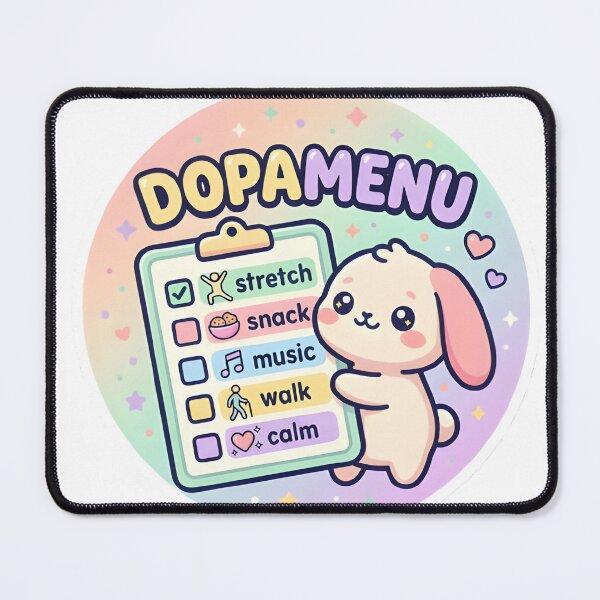 Item preview, Dopamine Menu Bunny Adhd Task List Sticker designed and sold by PuddlePixels.