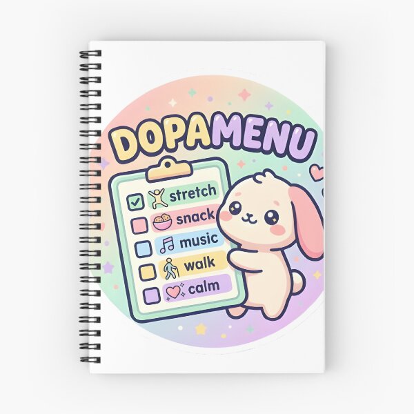 Item preview, Dopamine Menu Bunny Adhd Task List Sticker designed and sold by PuddlePixels.