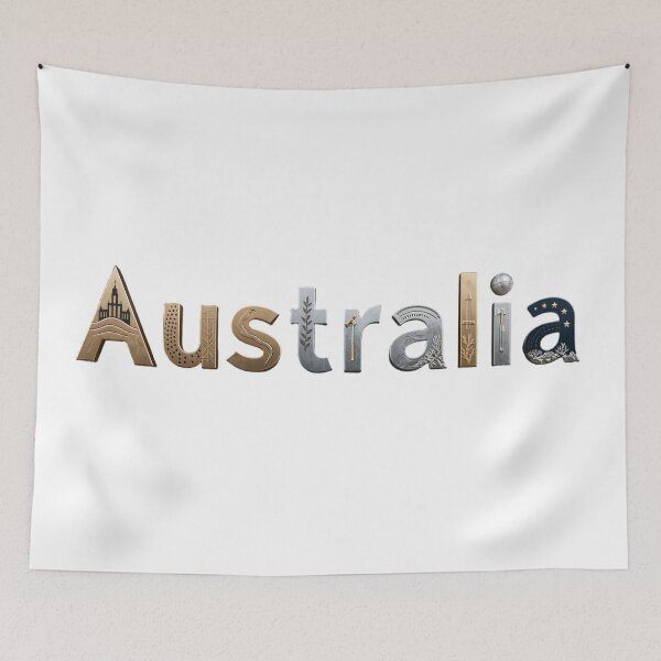 Item preview, Australia Iconic Typography Art designed and sold by VladisWorld.