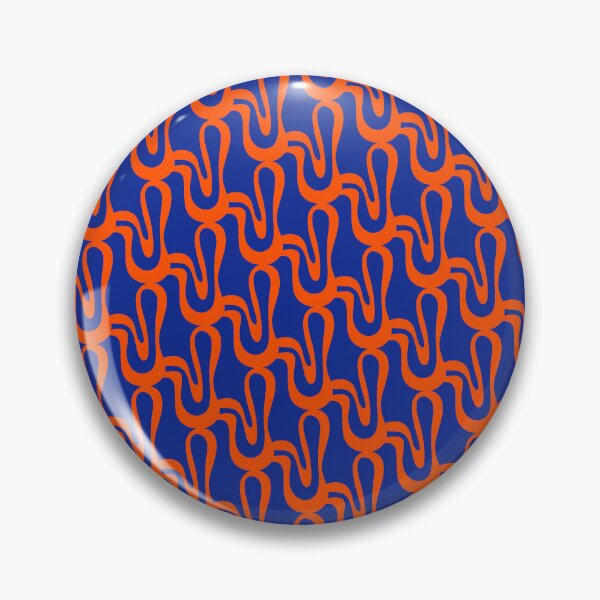 Item preview, Bright Blue & Orange Abstract Pop Wiggle Pattern - Bold Cobalt Modern Design designed and sold by kierkegaard.