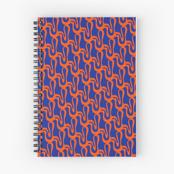 Item preview, Bright Blue & Orange Abstract Pop Wiggle Pattern - Bold Cobalt Modern Design designed and sold by kierkegaard.