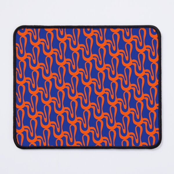 Item preview, Bright Blue & Orange Abstract Pop Wiggle Pattern - Bold Cobalt Modern Design designed and sold by kierkegaard.