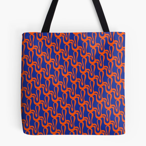 Item preview, Bright Blue & Orange Abstract Pop Wiggle Pattern - Bold Cobalt Modern Design designed and sold by kierkegaard.