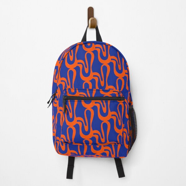 Item preview, Bright Blue & Orange Abstract Pop Wiggle Pattern - Bold Cobalt Modern Design designed and sold by kierkegaard.
