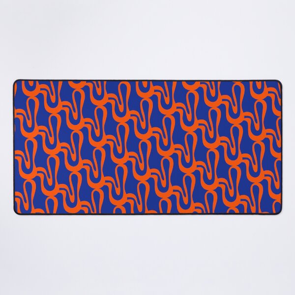 Item preview, Bright Blue & Orange Abstract Pop Wiggle Pattern - Bold Cobalt Modern Design designed and sold by kierkegaard.